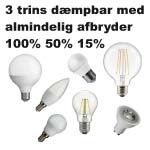 LED 3 trins dæmpbar